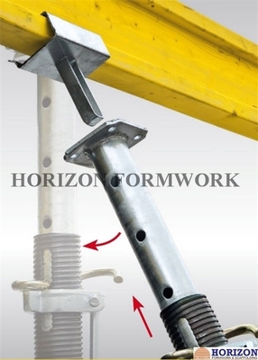 H20 Stützkopf auf Stahlstütze für die Montage von Plattenformsystemen