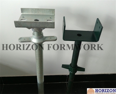Zinc - Plated Scaffold Leveling Screw Jacks 150x150x5mm Base Plate OEM Available