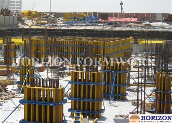 Steel Waling Wall Formwork Systems , Column Formwork Systems For Commercial Towers