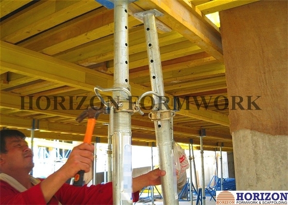 Holzbalken H20 Balkenformsystem 5,9 m Bodenhöhe Stahlstütze leicht zu handhaben